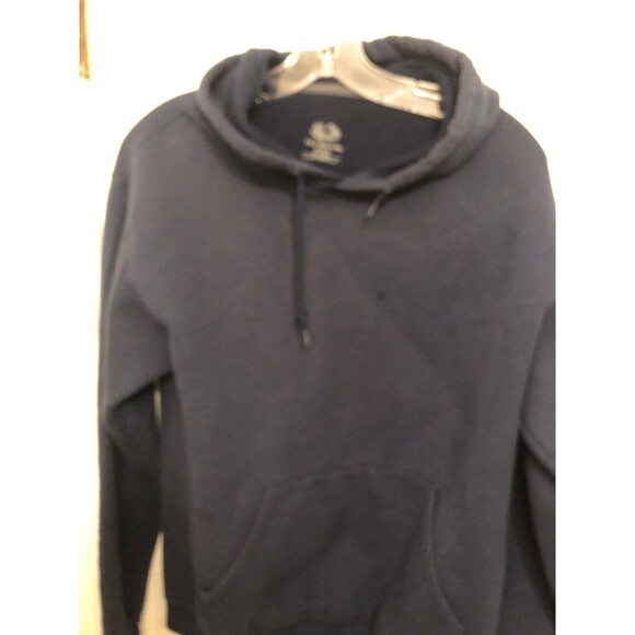 Fruit of the Loom 12 oz Supercotton 70/30 Pullover Hoodie Fleece Medium Navy - Picture 1 of 2